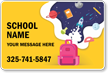 Add Your Name Custom School Vehicle Magnetic Sign