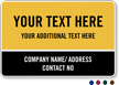 Add Your Text Address Custom Vehicle Magnetic Sign