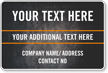Add Your Text Here Custom Black Vehicle Magnetic Sign