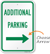 Additional Parking Sign with Arrow