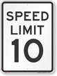 Aluminum Speed Limit Sign