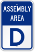 Emergency Assembly Area D Sign