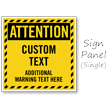 Attention Add Text and Warning Custom Sidewalk Sign
