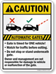 Automatic Gates, Watch For Traffic Before Exiting Sign