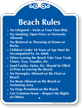 Beach Rules No Lifeguard Signature Sign