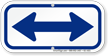 Bidirectional Arrow, Supplemental Parking Sign, Blue