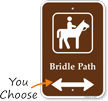 Bridal Path Campground Guide Sign with Arrow