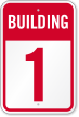 Building 1 Numbered Sign