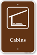 Cabins Campground Guide Sign 