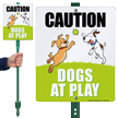Caution Dogs at Play Sign