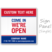 Come In We Are Open BigBoss Portable Custom Sidewalk Sign
