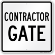 Contractor Gate ID Sign