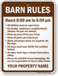 Custom Barn Rules Sign