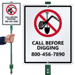 Custom Call Before Digging Sign