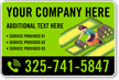 Custom Company Name Landscaping Vehicle Magnetic Sign