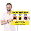 Custom Horizontal Now Hiring Yard Sign