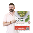 Custom Italian Restaurant Sign with QR And Number