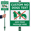 Custom No Dogs LawnBoss Sign