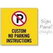 Custom No Parking Sidewalk Sign Insert