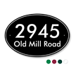 Custom Oval House Address And Street Number Sign