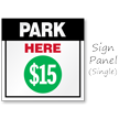Custom Park Here Sidewalk Sign