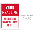 Custom Parking Instructions Sidewalk Sign Insert
