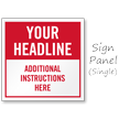 Custom Parking Instructions Sidewalk Sign Insert