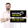 Custom Real Estate Sign House For Sale Add Agent Contact