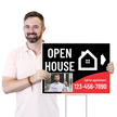 Custom Real Estate Sign Open House Add Number Image