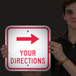 Custom Reflective Sign   Choose Arrow, Add Directions
