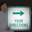 Custom Reflective Sign - Choose Arrow, Add Directions
