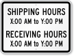 Personalized Shipping/Receiving Hours Sign
