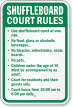 Custom Shuffleboard Court Rules Sign