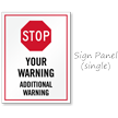 Custom Stop Instructions Sidewalk Sign