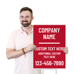 Custom Vertical Add Company Name Number Text