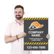 Custom Vertical Add Company Name Text Number
