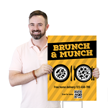 Custom Vertical Brunch And Munch Restaurant Yard Sign