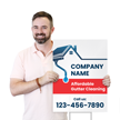 Custom Vertical Gutter Clean Add Company Name Number