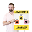 Custom Vertical Now Hiring Yard Sign