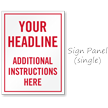 Customizable Parking Instructions Sidewalk Sign Insert