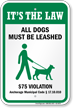 Dog Leash Sign For Alaska