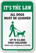 Dog Leash Sign For Kansas