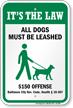 Dog Leash Sign For Maryland