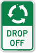 Drop Off, Anti Clockwise Arrows Sign