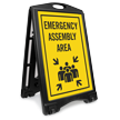 Emergency Assembly Area Sidewalk Sign