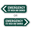 Emergency Eye Wash And Shower Directional Sign