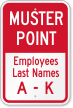 Assembly Area Employees Name A-K Sign