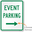 Event Parking With Arrow Sign