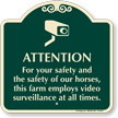 Farm Employs Video Surveillance Sign