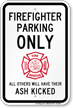 Firefighter Parking Only Reserved Parking Sign
